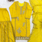 Chinon Embroidered Kurti Sharara Set with Dupatta for Festive and Wedding Wear