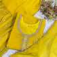 Chinon Embroidered Kurti Sharara Set with Dupatta for Festive and Wedding Wear