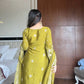 Chinon Embroidered Kurti Sharara Set with Dupatta for Festive and Wedding Wear