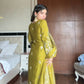 Chinon Embroidered Kurti Sharara Set with Dupatta for Festive and Wedding Wear