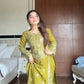 Chinon Embroidered Kurti Sharara Set with Dupatta for Festive and Wedding Wear
