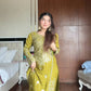 Chinon Embroidered Kurti Sharara Set with Dupatta for Festive and Wedding Wear
