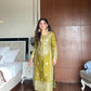 Chinon Embroidered Kurti Sharara Set with Dupatta for Festive and Wedding Wear