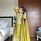 Chinon Embroidered Kurti Sharara Set with Dupatta for Festive and Wedding Wear
