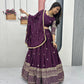 Chinon Embroidered Lehenga Choli Set with Dupatta