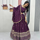 Chinon Embroidered Lehenga Choli Set with Dupatta