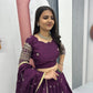 Chinon Embroidered Lehenga Choli Set with Dupatta