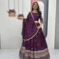 Chinon Embroidered Lehenga Choli Set with Dupatta