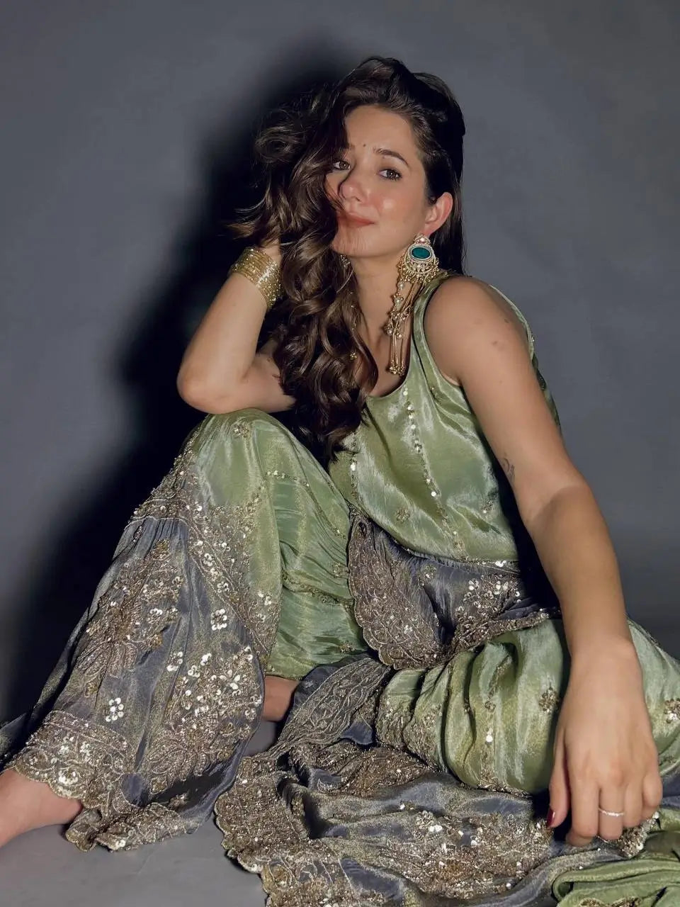 Chinon Embroidered Palazzo Suit Set