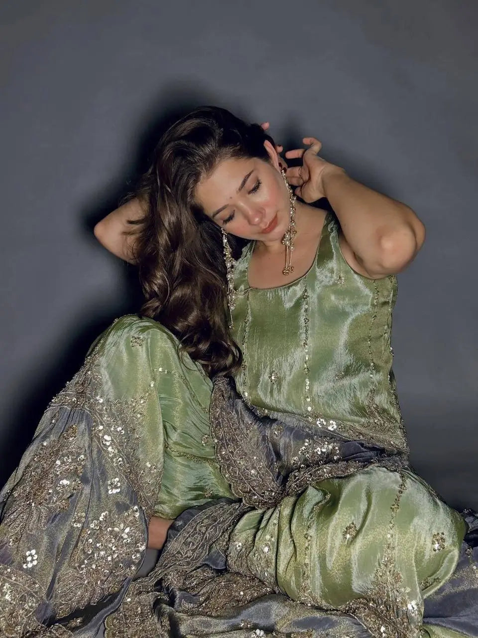 Chinon Embroidered Palazzo Suit Set