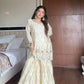 Chinon Embroidered Sharara Suit Set with Dupatta for Festive and Wedding Wear