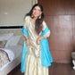 Chinon Embroidered Sharara Suit Set with Dupatta for Festive and Wedding Wear