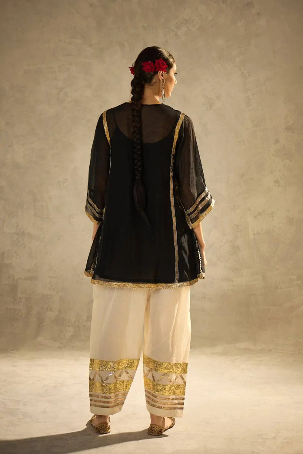 Chinon Gota Patti Kurti Palazzo Set for Festive and Traditional Wear