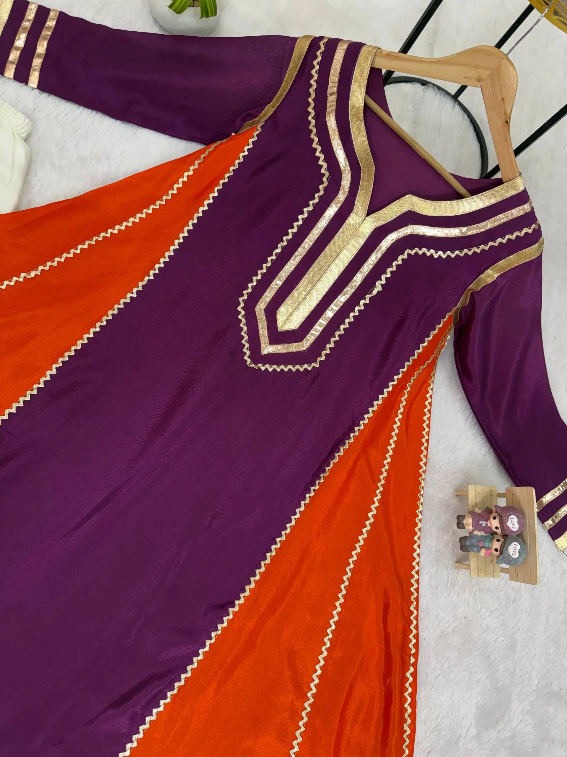 Chinon Gota Patti Kurti Palazzo Set for Festive and Traditional Wear