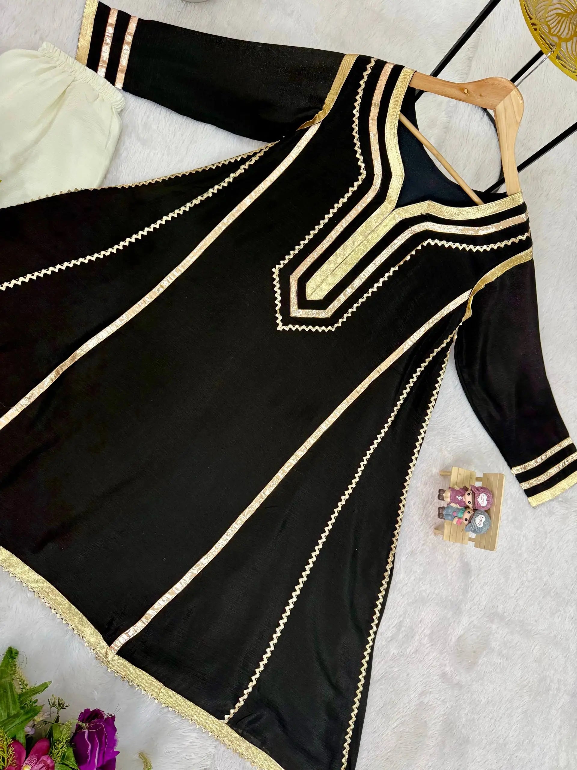 Chinon Gota Patti Kurti Palazzo Set for Festive and Traditional Wear