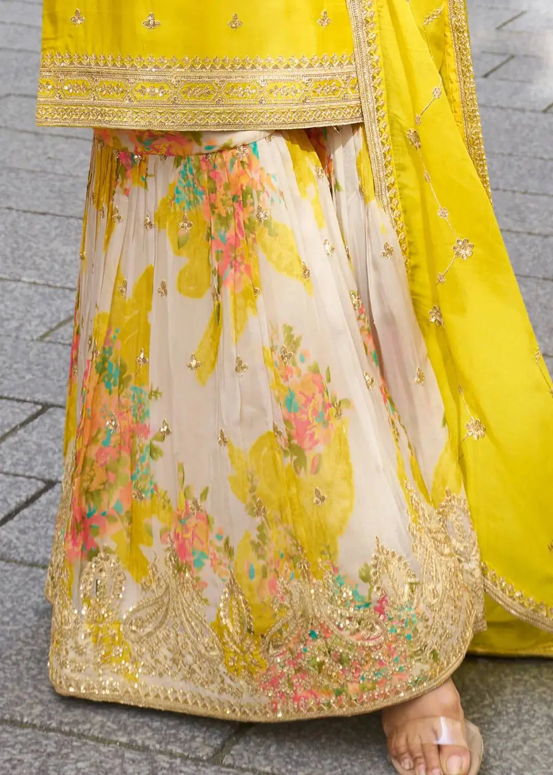 Chinon Sequin Floral Sharara