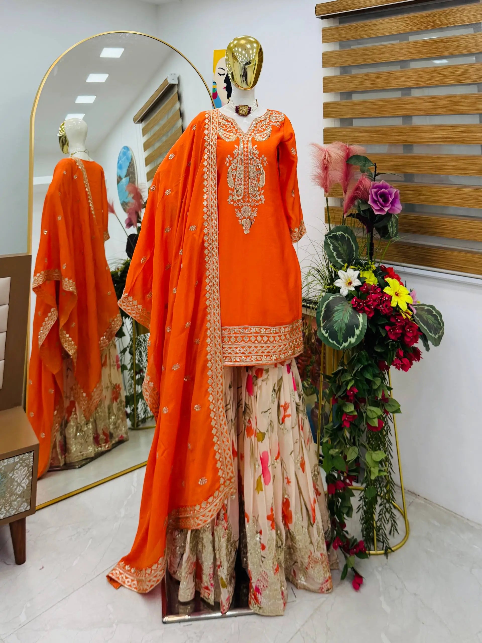 Chinon Sequin Floral Sharara
