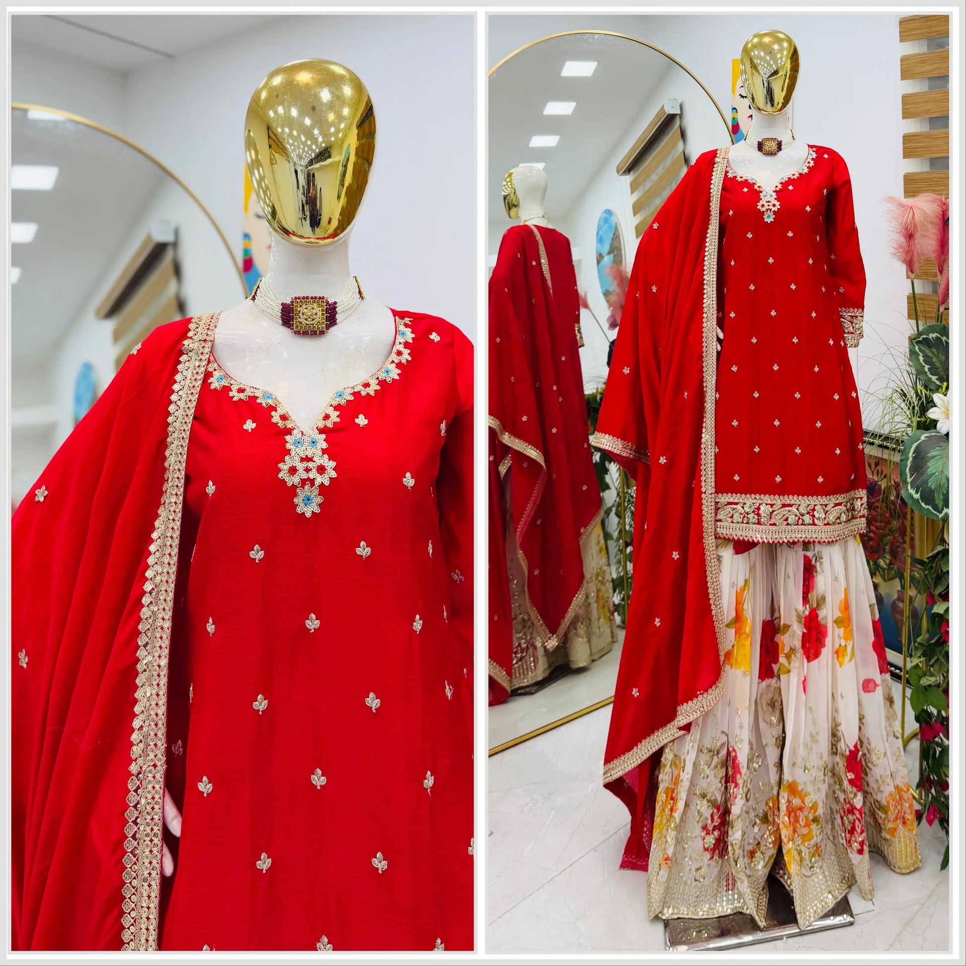 Chinon Sequin Floral Sharara