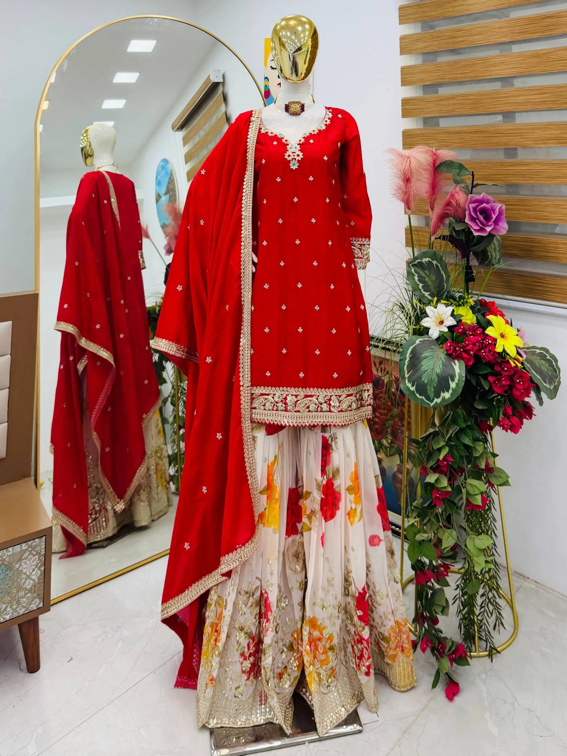 Chinon Sequin Floral Sharara
