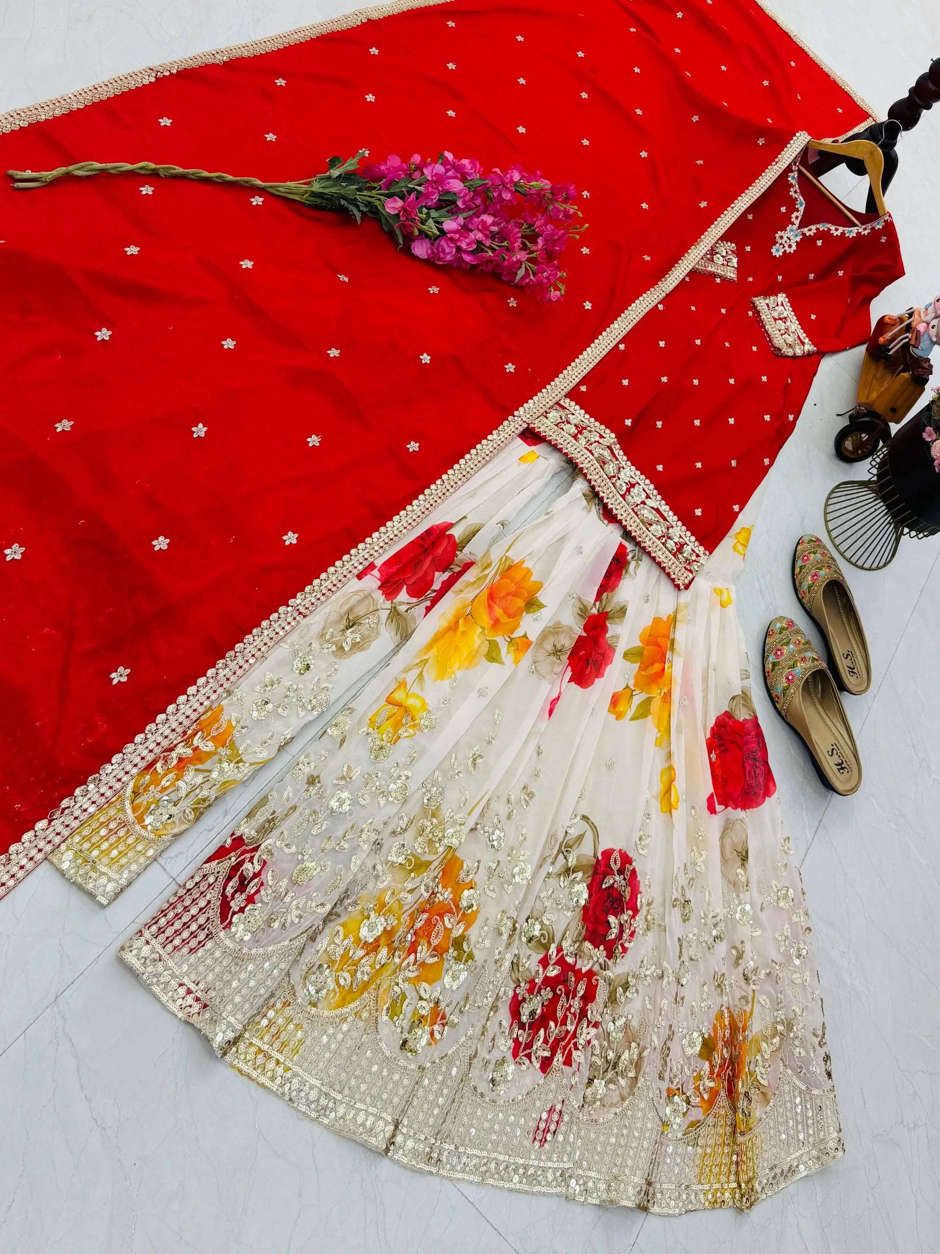 Chinon Sequin Floral Sharara