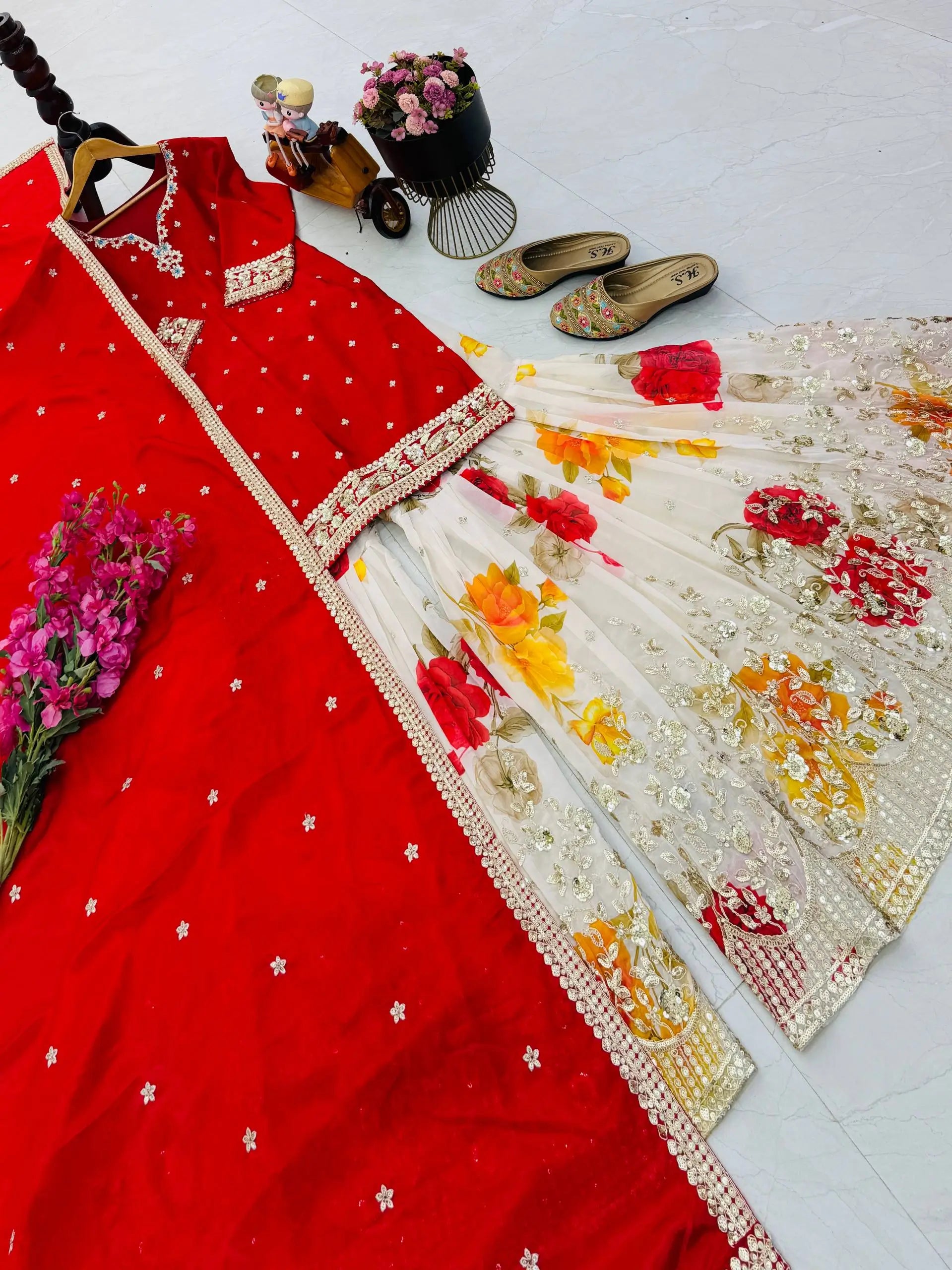 Chinon Sequin Floral Sharara