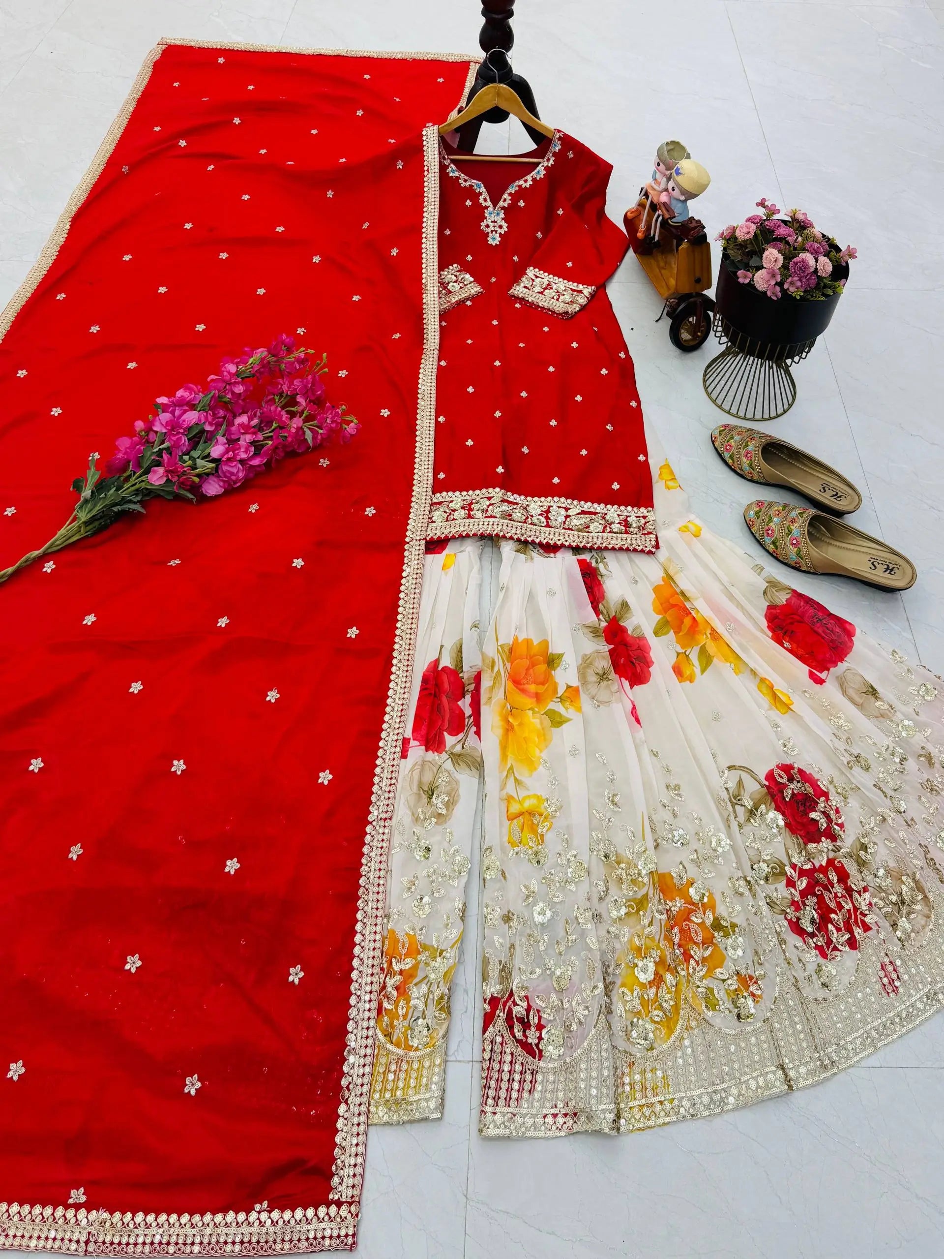 Chinon Sequin Floral Sharara
