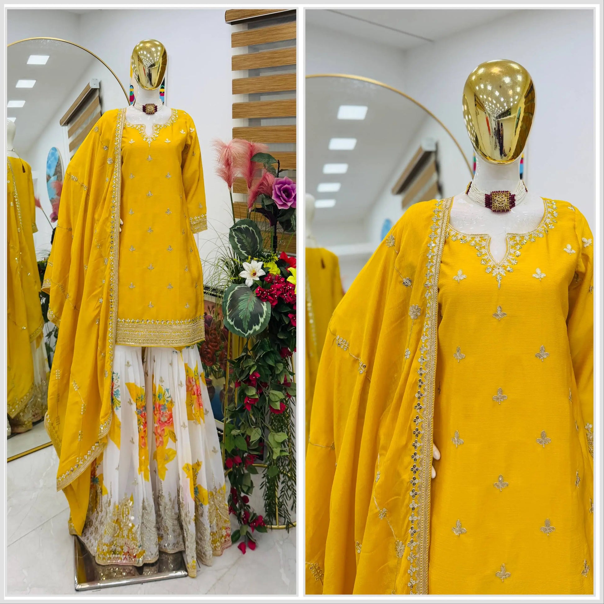 Chinon Sequin Floral Sharara