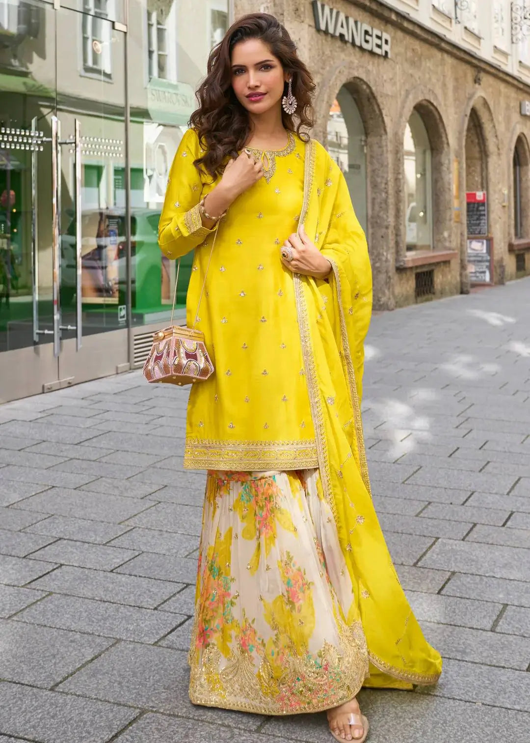 Chinon Sequin Floral Sharara