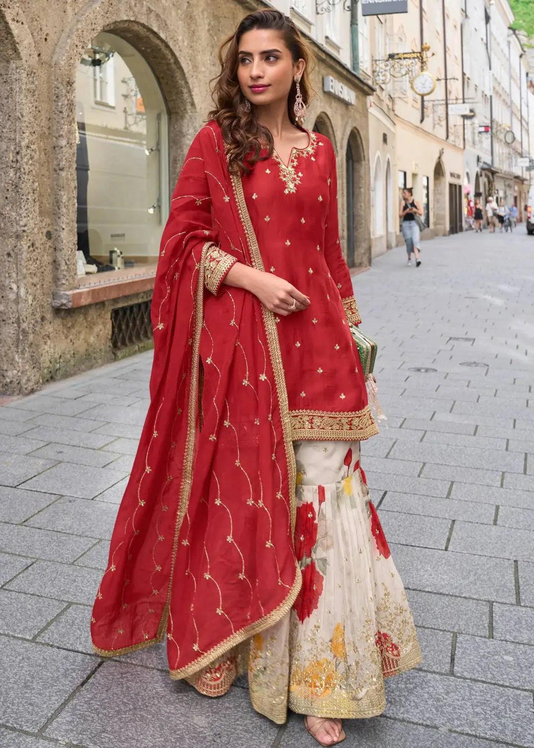 Chinon Sequin Floral Sharara