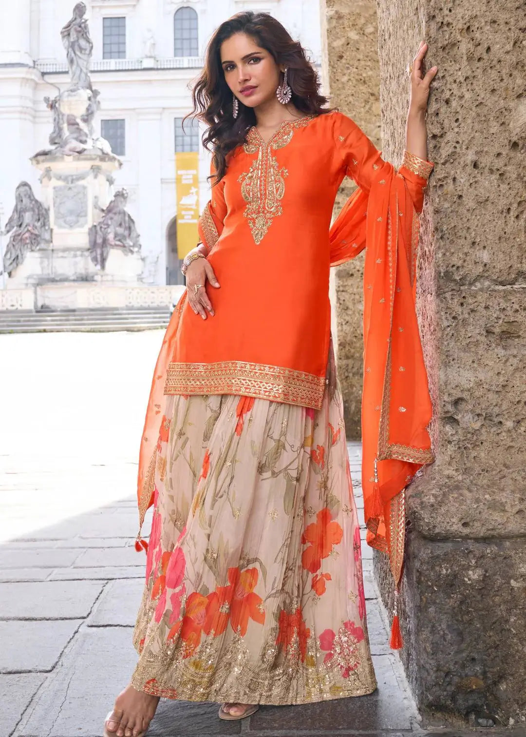Chinon Sequin Floral Sharara