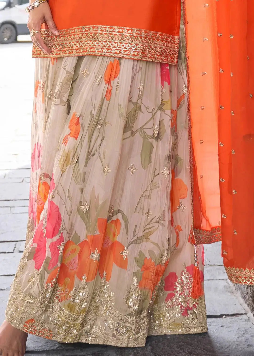 Chinon Sequin Floral Sharara