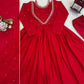 Chinon Silk Anarkali Kurta Palazzo Set with Dupatta for Festive and Daily Wear