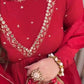 Chinon Silk Anarkali Kurta Palazzo Set with Dupatta for Festive and Daily Wear