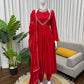 Chinon Silk Anarkali Kurta Palazzo Set with Dupatta for Festive and Daily Wear