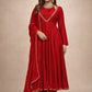 Chinon Silk Anarkali Kurta Palazzo Set with Dupatta for Festive and Daily Wear