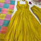 Chinon Silk Anarkali Set with Cotton Dupatta