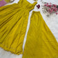Chinon Silk Anarkali Set with Cotton Dupatta
