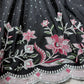 Chinon Silk Anarkali Set with Mukesh & Sequin Work – White & Black
