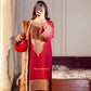 Chinon Silk Digital Print Embroidered Suit Set with Organza Dupatta – Festive & Party Wear