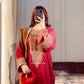 Chinon Silk Digital Print Embroidered Suit Set with Organza Dupatta – Festive & Party Wear