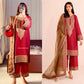 Chinon Silk Digital Print Embroidered Suit Set with Organza Dupatta – Festive & Party Wear