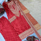 Chinon Silk Digital Print Embroidered Suit Set with Organza Dupatta – Festive & Party Wear