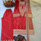Chinon Silk Digital Print Embroidered Suit Set with Organza Dupatta – Festive & Party Wear