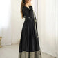 Chinon Silk Embroidered Anarkali Gown Set with Dupatta