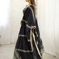 Chinon Silk Embroidered Anarkali Gown Set with Dupatta