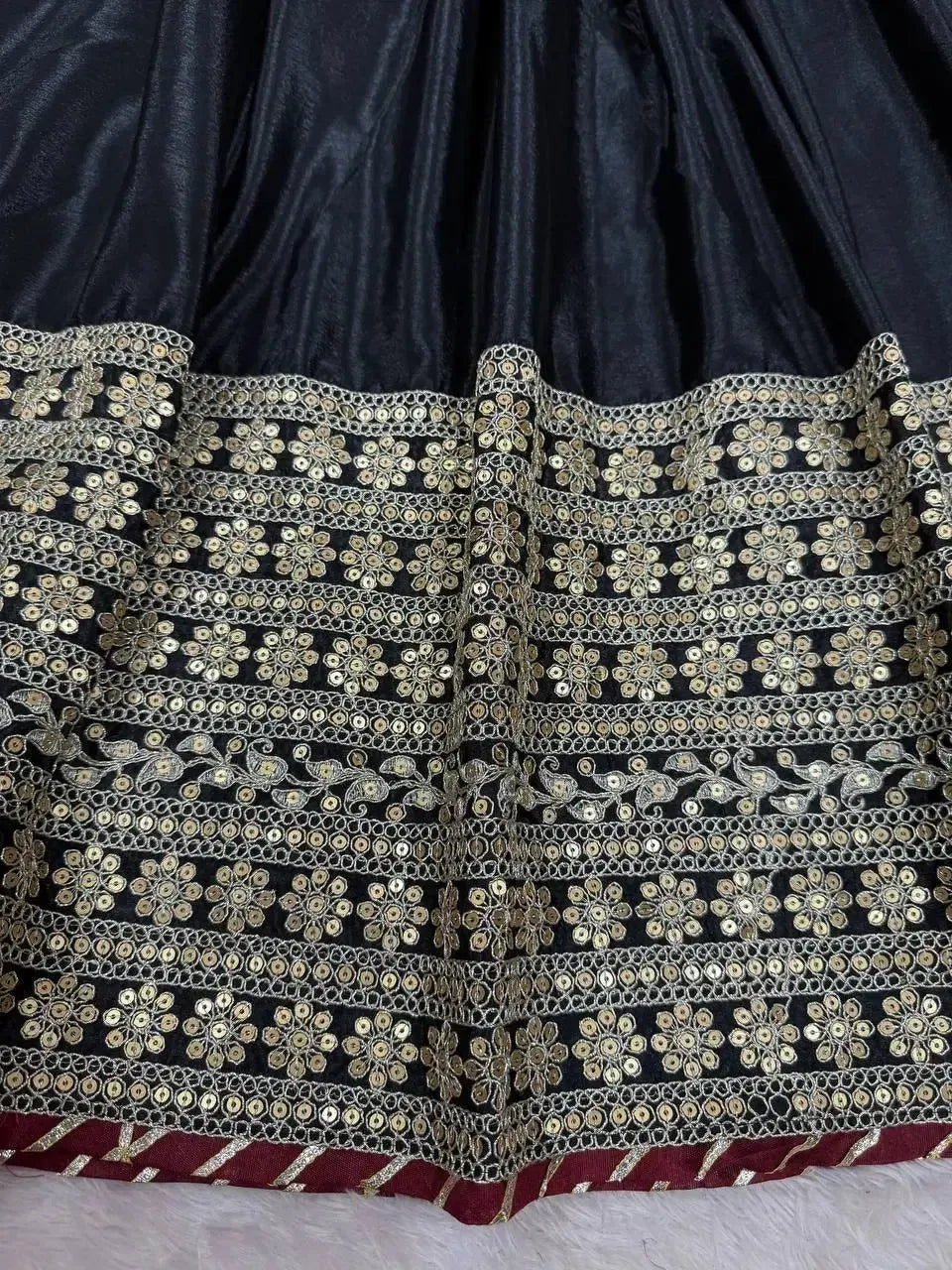 Chinon Silk Embroidered Anarkali Gown Set with Dupatta