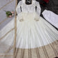 Chinon Silk Embroidered Anarkali Gown Set with Dupatta