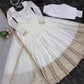 Chinon Silk Embroidered Anarkali Gown Set with Dupatta