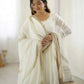 Chinon Silk Embroidered Anarkali Gown Set with Dupatta