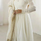 Chinon Silk Embroidered Anarkali Gown Set with Dupatta